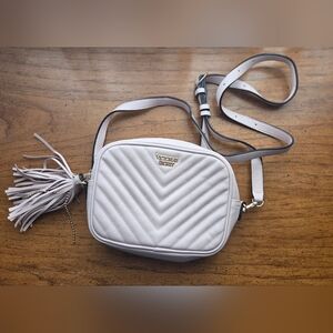 Victoria's Secret Cream Crossbody Or Fannypack Bag with Gold Accents